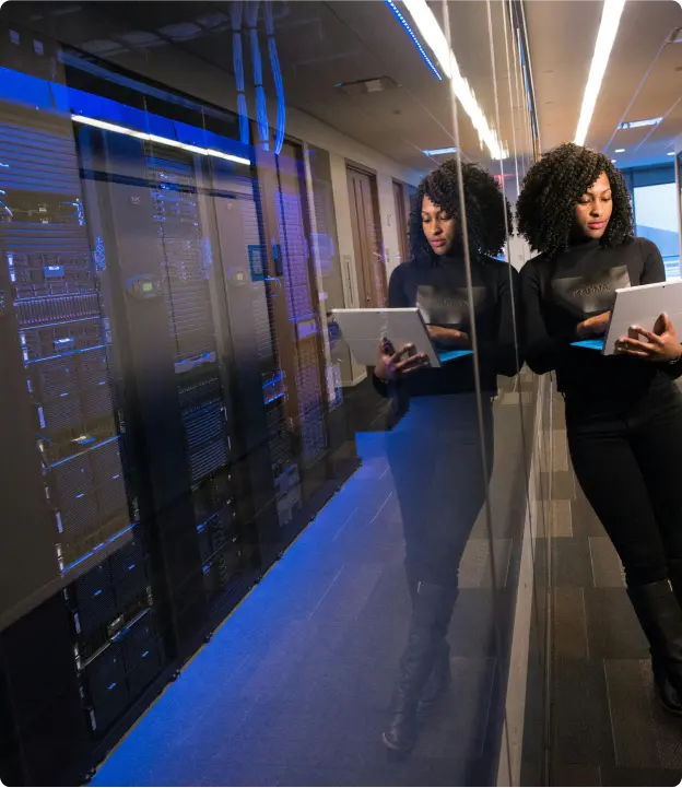 Lady in Datacenter